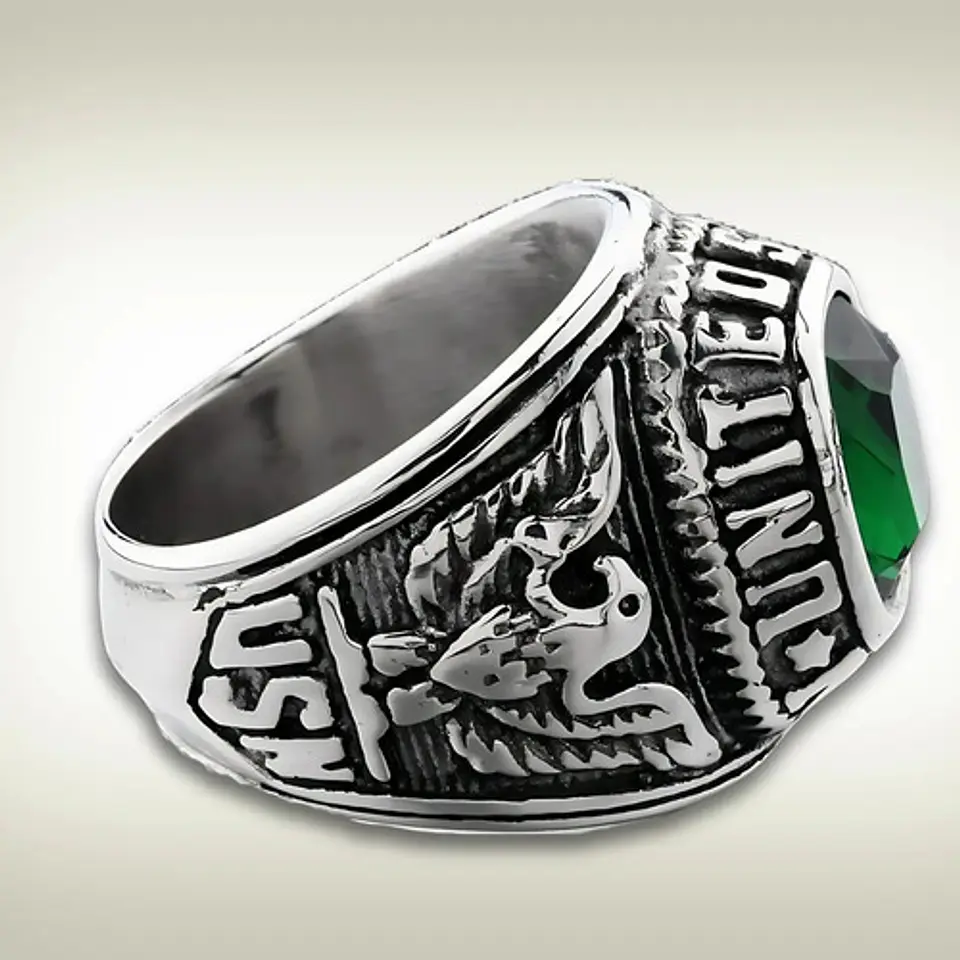 Anillo Militar Estados Unidos Aguila Acero Inoxidable Hombre 3