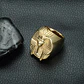 Anillo Egipcio Faraón Acero Inoxidable Color Oro Para Hombre - Miniatura 6