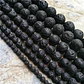 Pulsera Manilla Brazalete Piedras Rojas Volcánicas Hombre - Miniatura 3