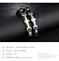 Pulsera Manilla Acero Inoxidable Águila Cuero Negro Hombre - Miniatura 4