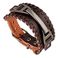 Brazalete De Cuero Para Hombre Negro Pulsera Punk Para Mujer - Miniatura 4
