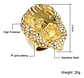 Anillo Color Oro León Piedras Acero Inoxidable Para Hombre - Miniatura 2