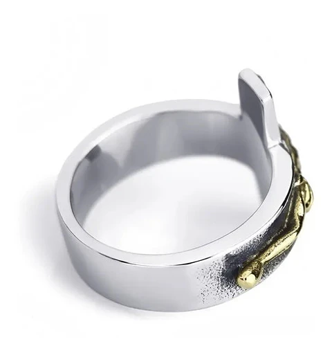 Anillo Jesus Cruz Color Plata Acero Inoxidable Para Hombre