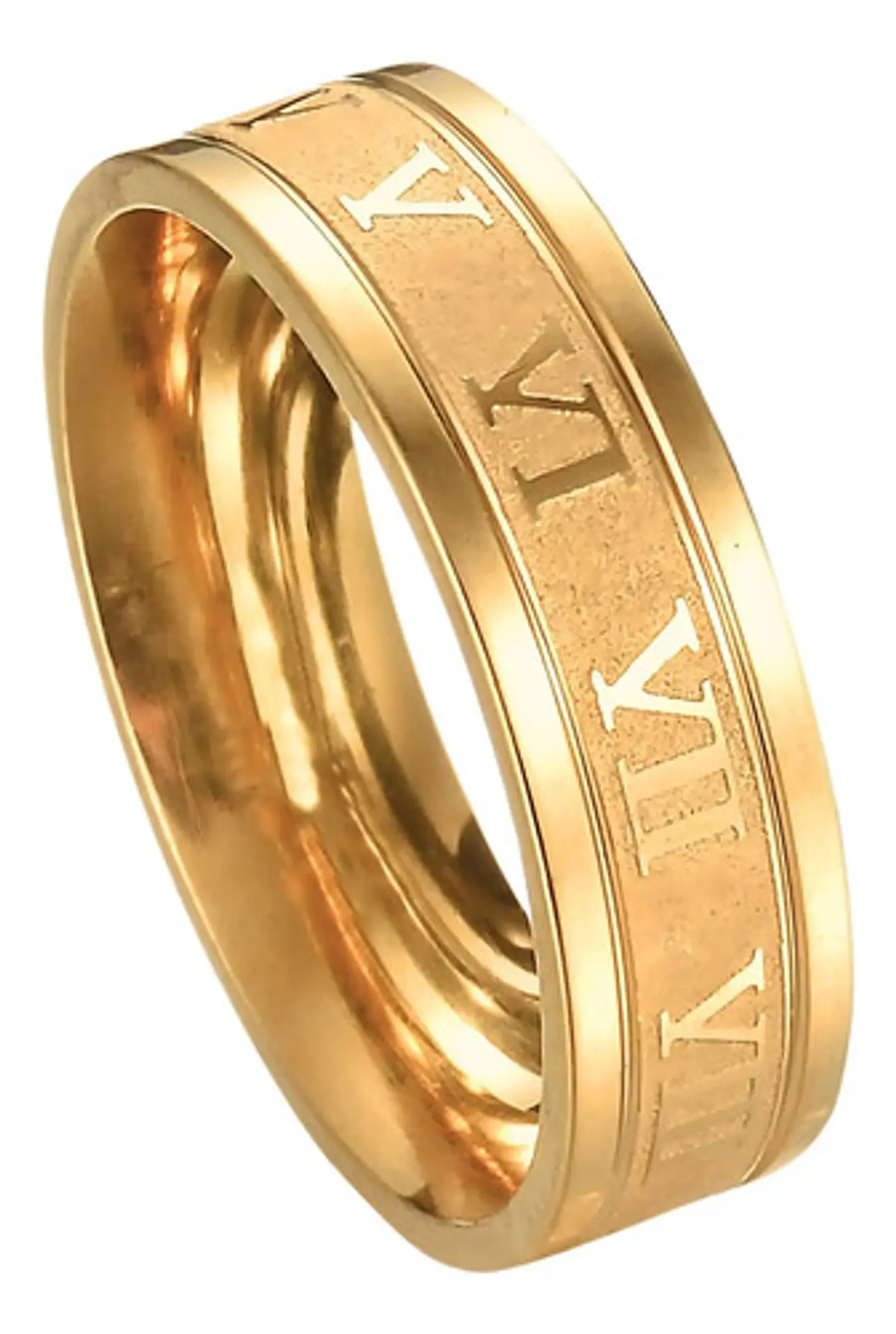Anillo Argolla Anillo Numeros Romano Acero Inoxidable Hombre 1