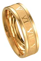 Anillo Argolla Anillo Numeros Romano Acero Inoxidable Hombre - Miniatura 1