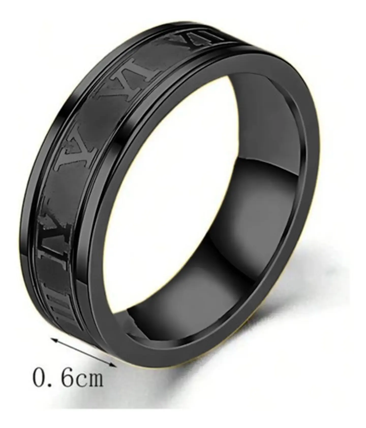 Anillo Argolla Anillo Numeros Romano Acero Inoxidable Hombre 10
