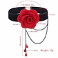 Choker Gargantilla Collar Encaje Rosa Gotas Gótico Mujer - Miniatura 8