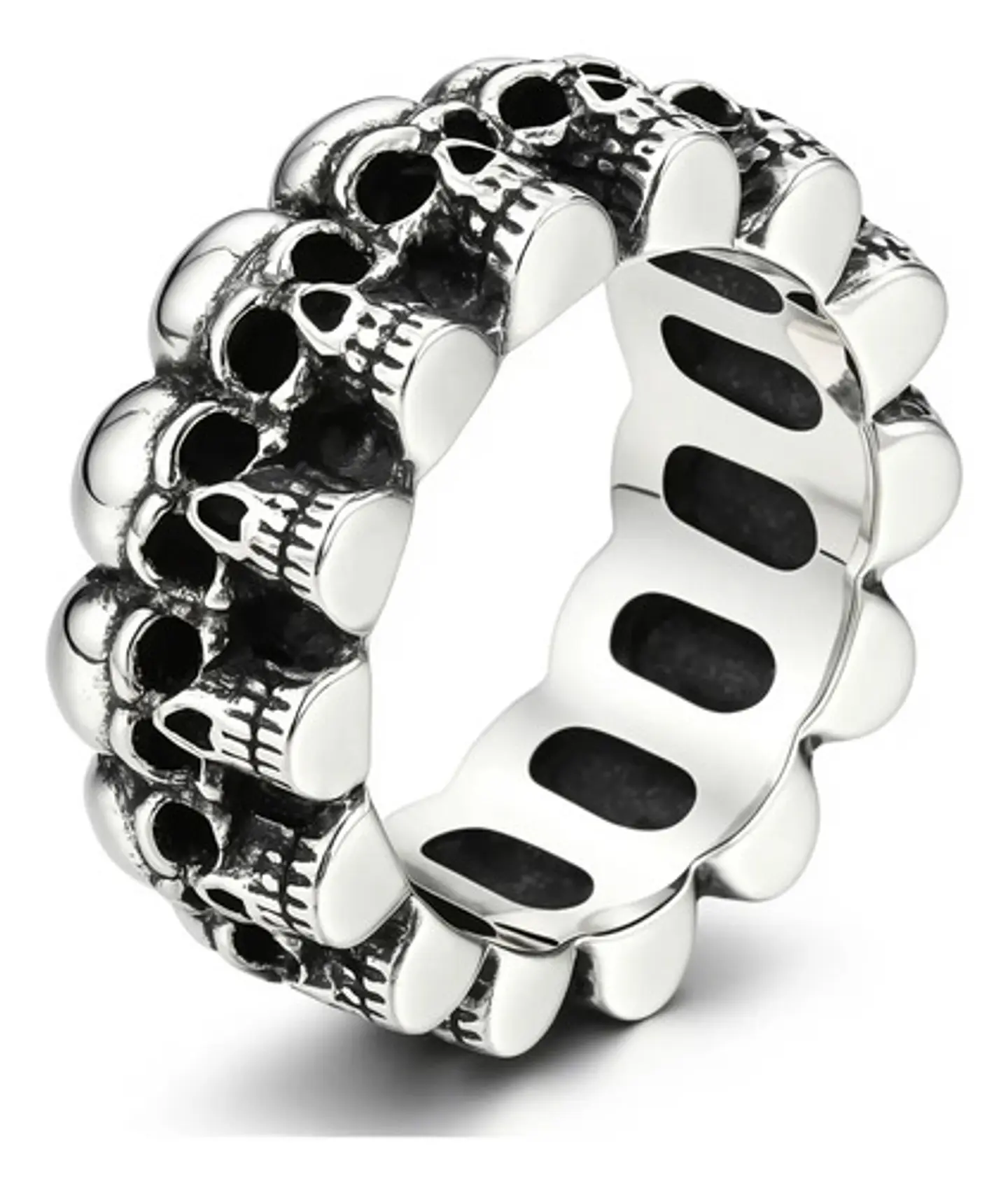 Anillo Para Hombre En Acero Cráneo Calavera Color Plata 1