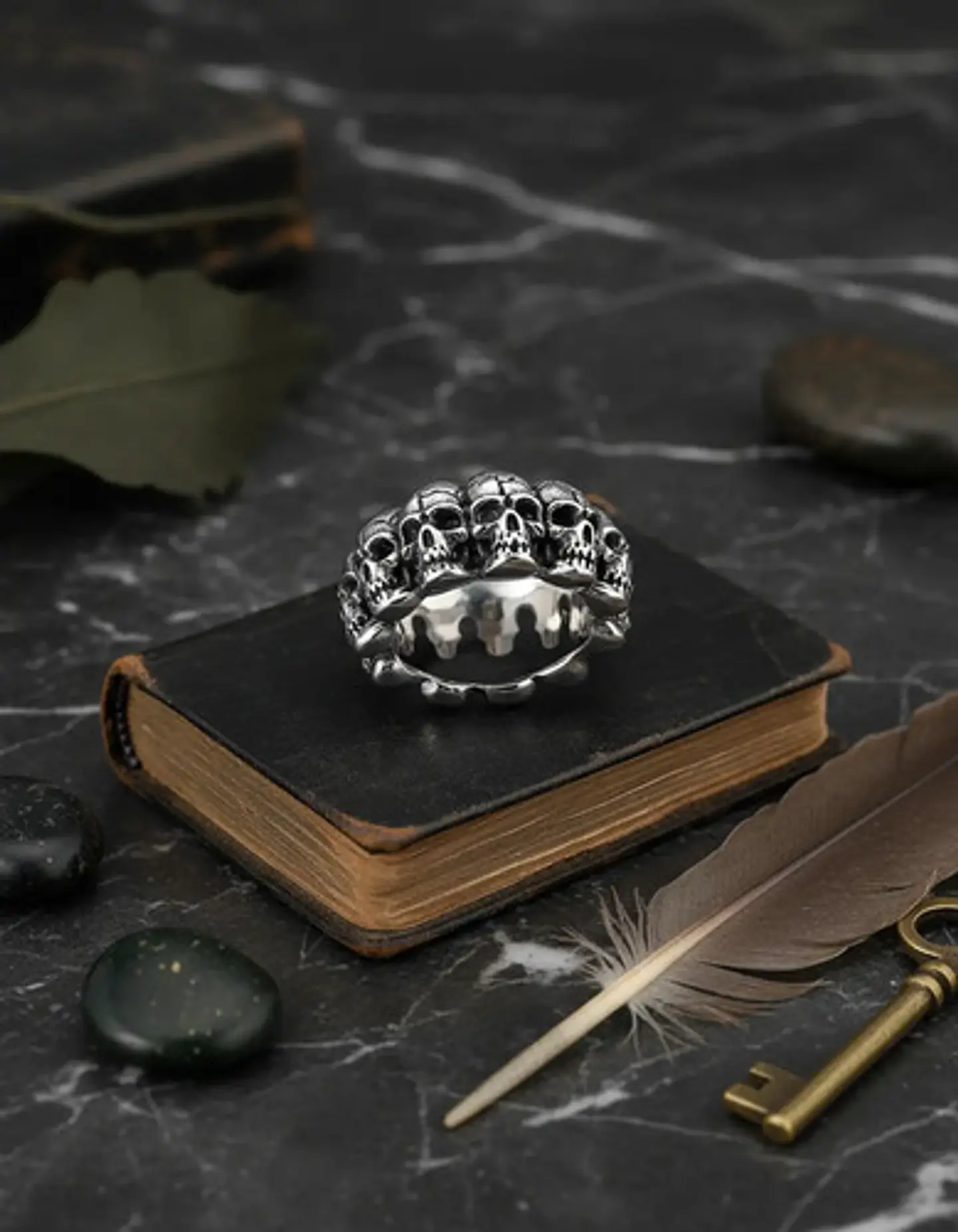 Anillo Para Hombre En Acero Cráneo Calavera Color Plata 5