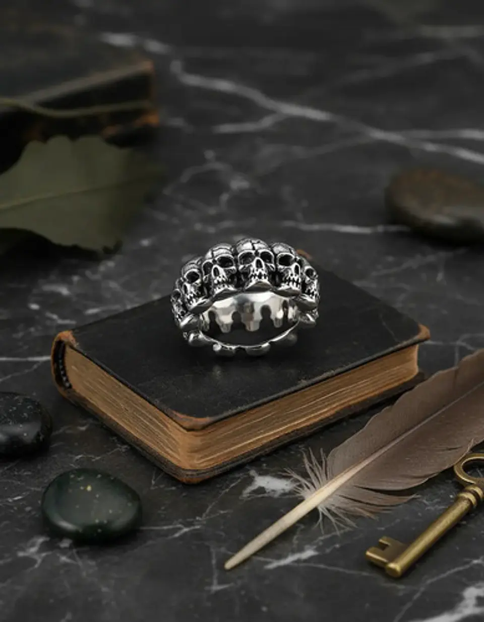 Anillo Para Hombre En Acero Cráneo Calavera Color Plata 5