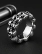 Anillo Para Hombre En Acero Cráneo Calavera Color Plata - Miniatura 9