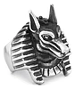 Anillo Acero Inoxidable Anubis Egipcio Color Plata Hombre - Miniatura 4