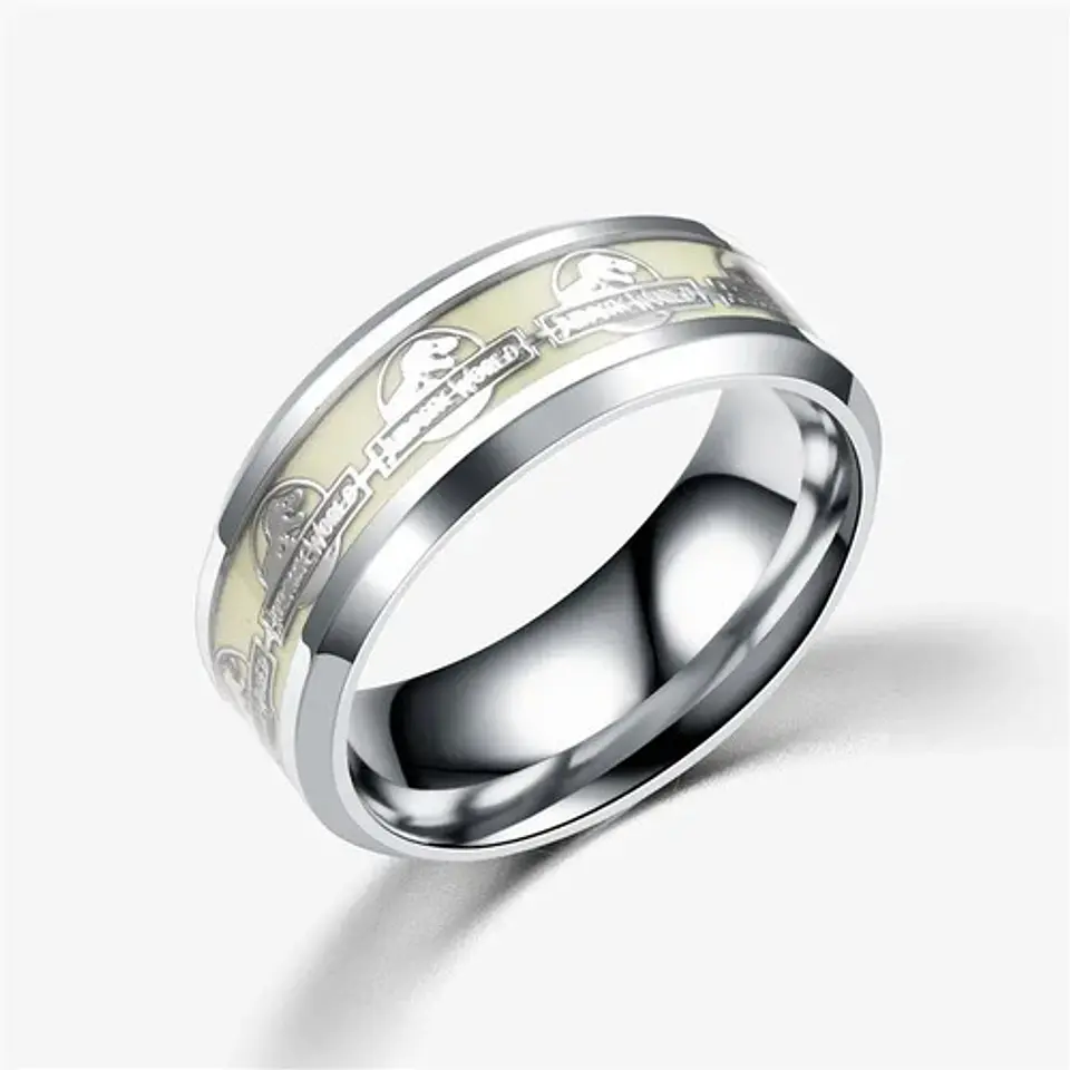 Anillo Jurassic Park Brilla En La Oscuridad Fluorescente   4