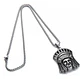 Collar Para Hombre Con Dije Cacique Jefe Indio De Acero - Miniatura 3