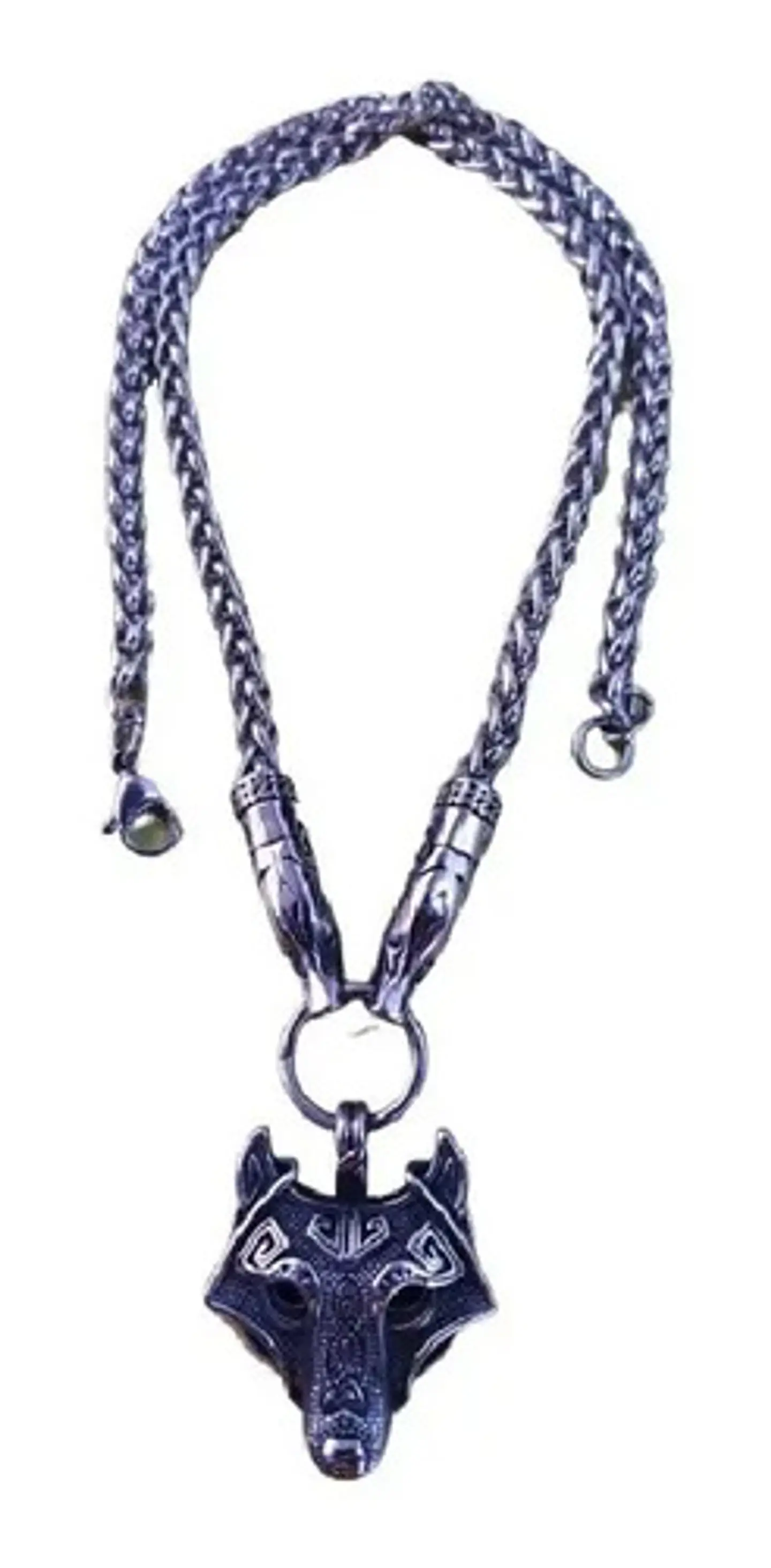 Collar Vikingo Lobo Runas Thor Acero Inoxidable Para Hombre 9