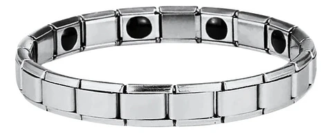 Pulsera Brazalete Turmalina Magnética Acero Inoxidabl Hombre