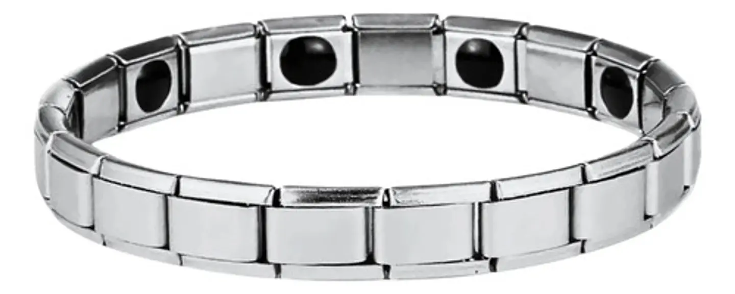 Pulsera Brazalete Turmalina Magnética Acero Inoxidabl Hombre 1