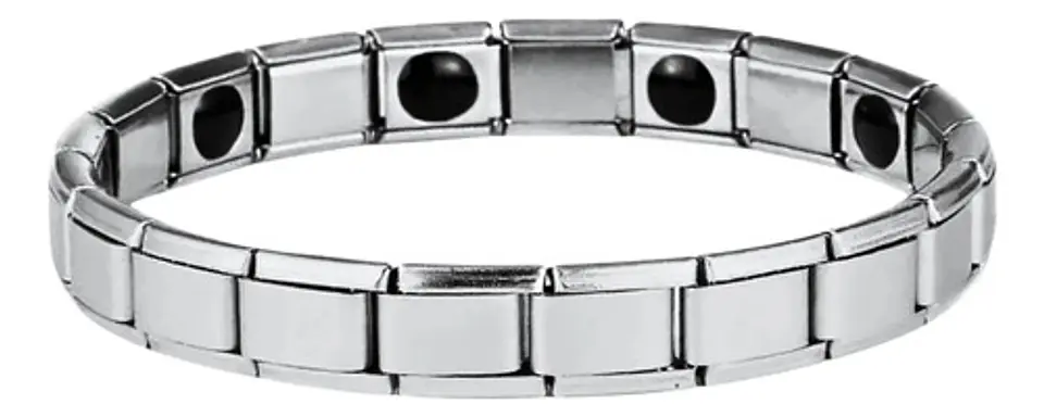 Pulsera Brazalete Turmalina Magnética Acero Inoxidabl Hombre 1