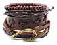 Pulsera Brazalete Manilla Ancla Anzuelo Cuero Hombre Y Mujer - Miniatura 1