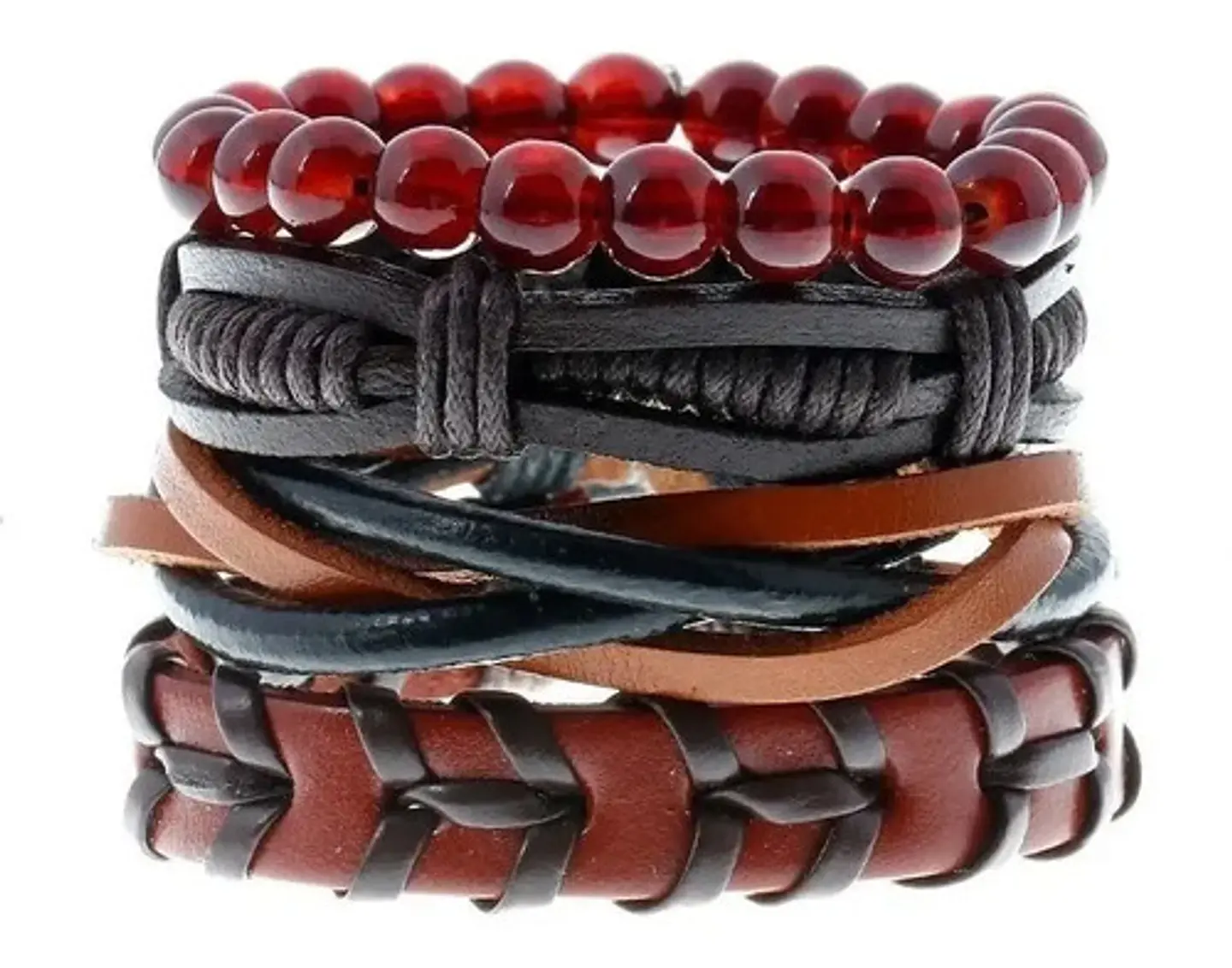 Pulsera Brazalete Manilla Ancla Anzuelo Cuero Hombre Y Mujer 2