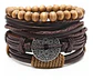 Pulsera Brazalete Manilla Ancla Anzuelo Cuero Hombre Y Mujer - Miniatura 10