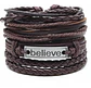 Pulsera Brazalete Manilla Ancla Anzuelo Cuero Hombre Y Mujer - Miniatura 12