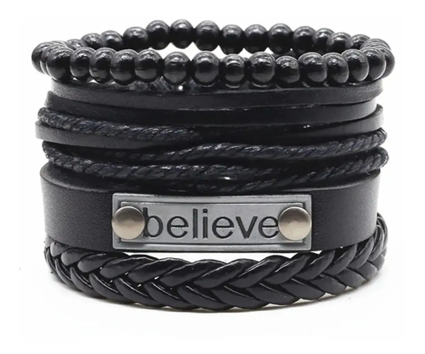 Pulsera Brazalete Manilla Ancla Anzuelo Cuero Hombre Y Mujer 13