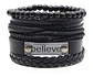 Pulsera Brazalete Manilla Ancla Anzuelo Cuero Hombre Y Mujer - Miniatura 13