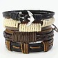 Pulsera Brazalete Manilla Ancla Anzuelo Cuero Hombre Y Mujer - Miniatura 14