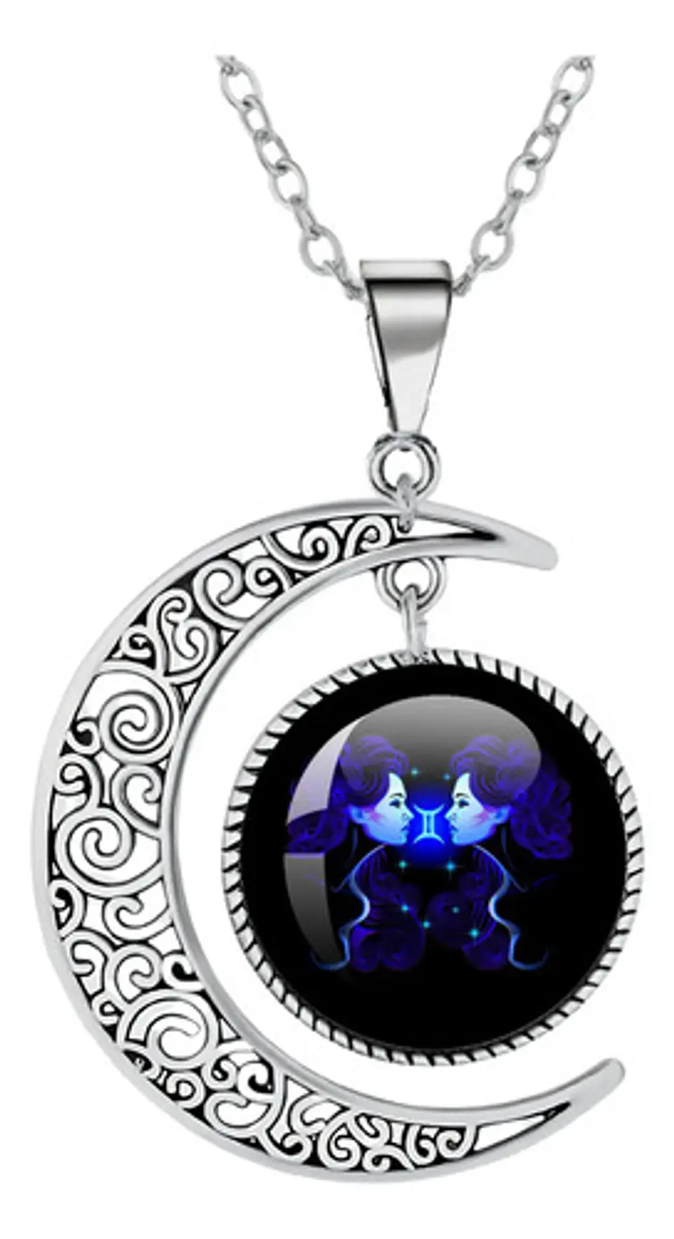 Collar Para Mujer Hombre Cristal Signos Zodiaco Constelación 50