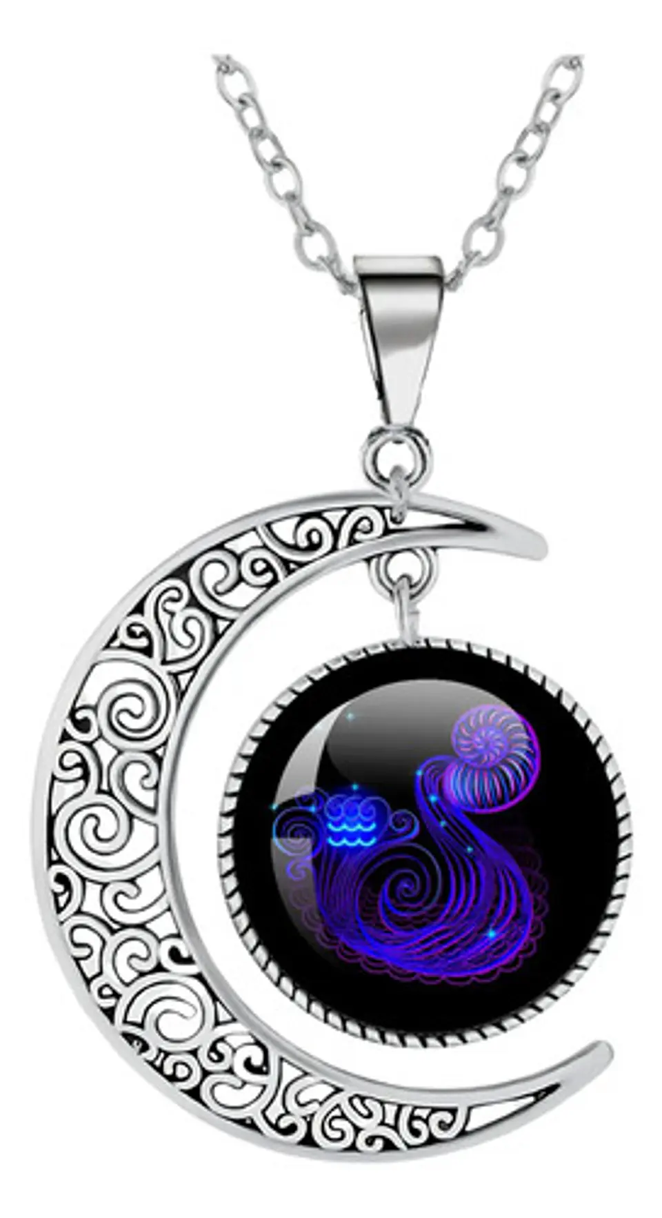 Collar Para Mujer Hombre Cristal Signos Zodiaco Constelación 82