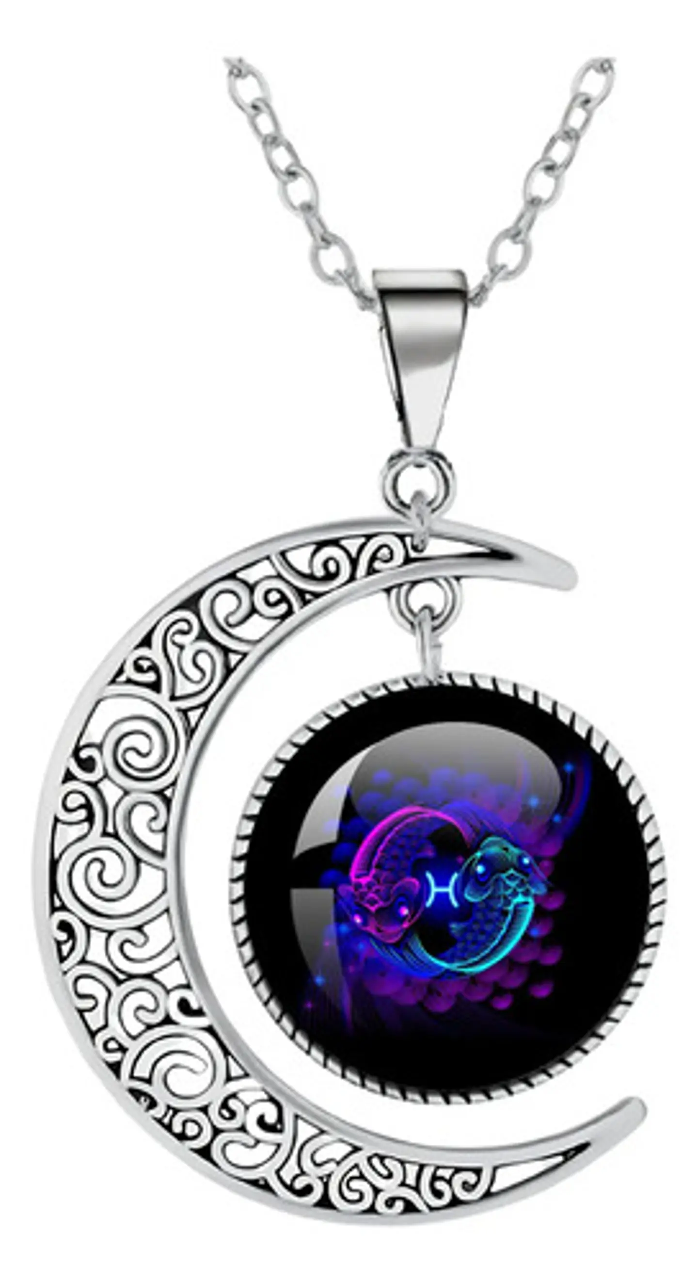Collar Para Mujer Hombre Cristal Signos Zodiaco Constelación 90