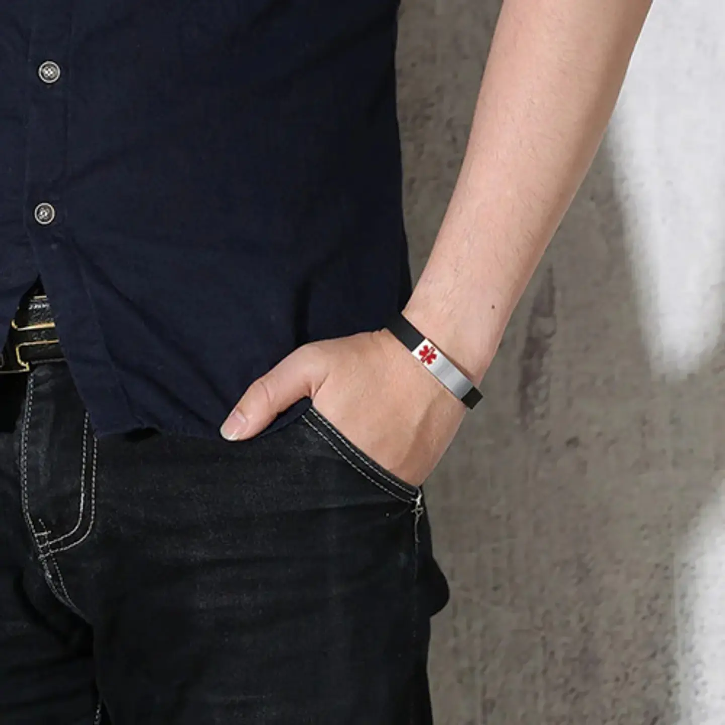 Pulsera Manilla Acero Inoxidable Medico Alerta Medica Hombre 3