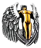 Anillo Argolla Acero Inoxidable Ángel Alas Biker Punk Hombre - Miniatura 1