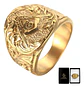 Anillo Color Oro Oro Masón Relieve Acero Inoxidable Hombre - Miniatura 1