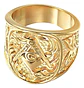 Anillo Color Oro Oro Masón Relieve Acero Inoxidable Hombre - Miniatura 2