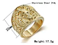 Anillo Color Oro Oro Masón Relieve Acero Inoxidable Hombre - Miniatura 3