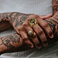 Anillo Color Oro Ojo Horus Egipcio Acero Inoxidable Hombre - Miniatura 2