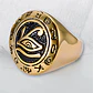 Anillo Color Oro Ojo Horus Egipcio Acero Inoxidable Hombre - Miniatura 6