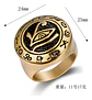 Anillo Color Oro Ojo Horus Egipcio Acero Inoxidable Hombre - Miniatura 8