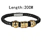 Pulsera Brazalete Cuero Cierre Acero Inoxidable Para Hombre - Miniatura 2