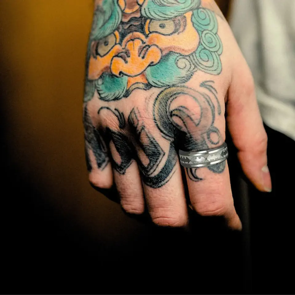 Anillo Batman Brilla En La Oscuridad Fluorescente Hombre   6