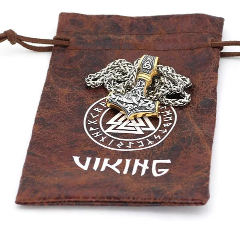 Collar Martillo Thor Vikingo Acero Inoxidable Thor Hombre