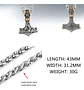 Collar Martillo Thor Vikingo Acero Inoxidable Thor Hombre - Miniatura 4