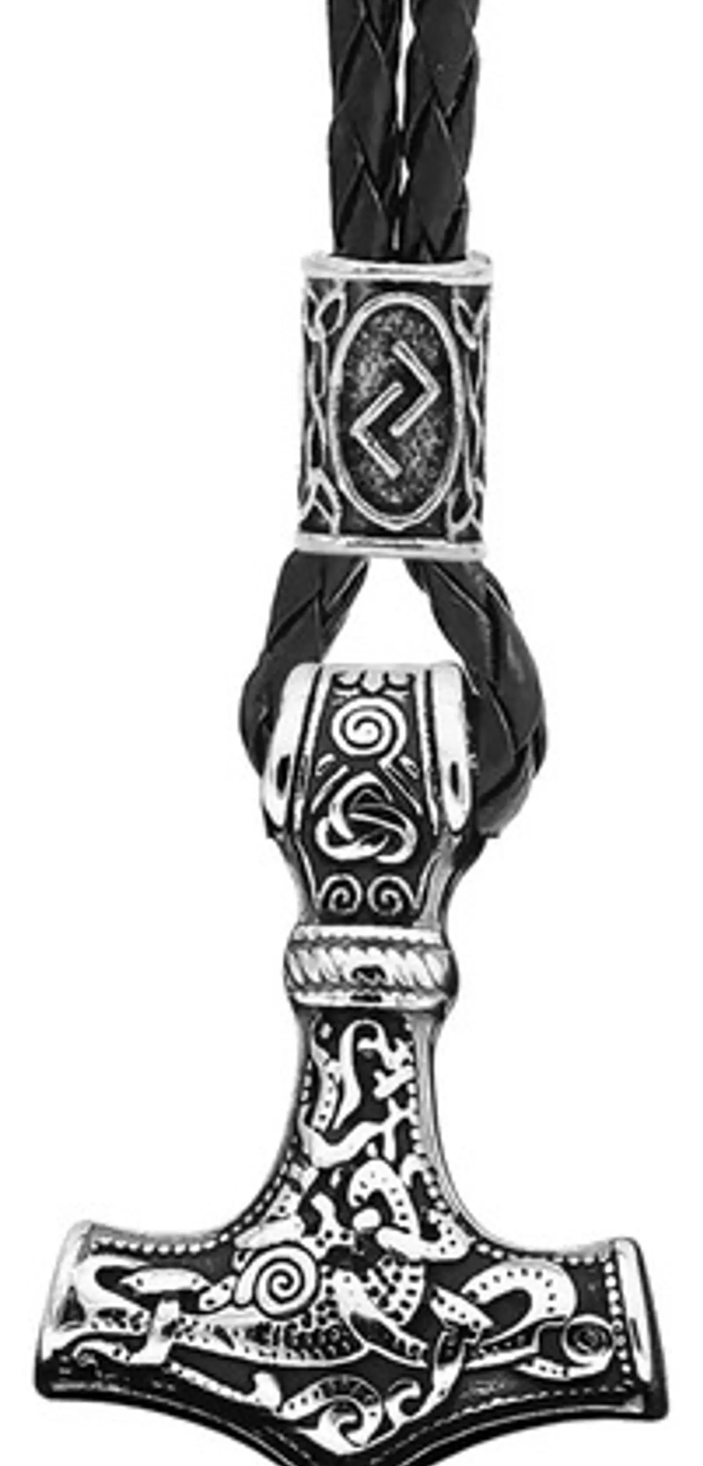 Collar Martillo Thor Vikingo Acero Inoxidable Thor Hombre 10
