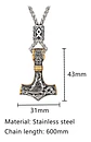 Collar Martillo Thor Vikingo Acero Inoxidable Thor Hombre - Miniatura 13