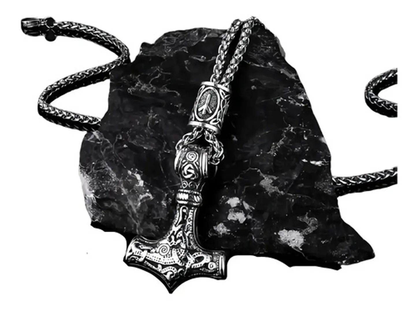 Collar Martillo Thor Vikingo Acero Inoxidable Thor Hombre 17