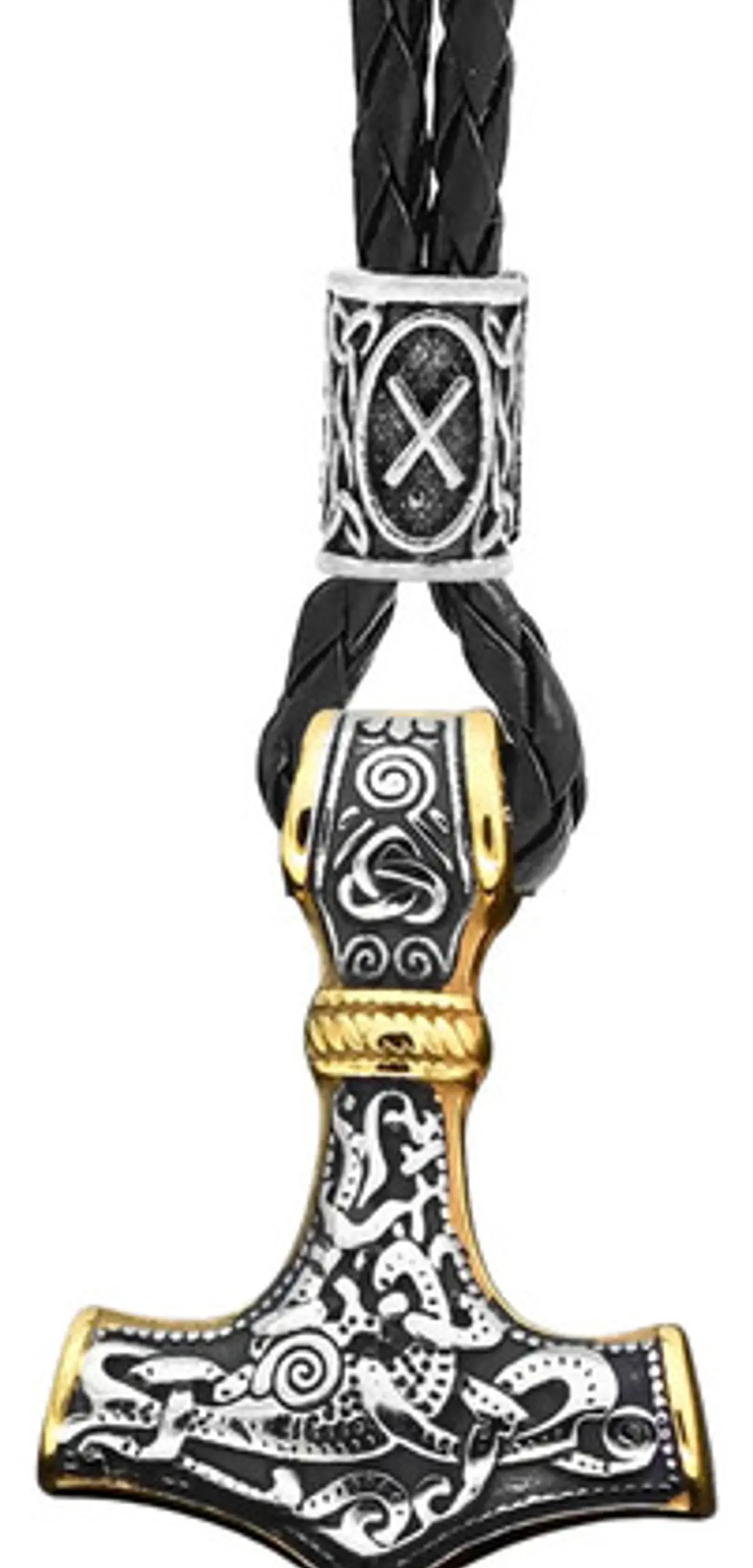 Collar Martillo Thor Vikingo Acero Inoxidable Thor Hombre 20