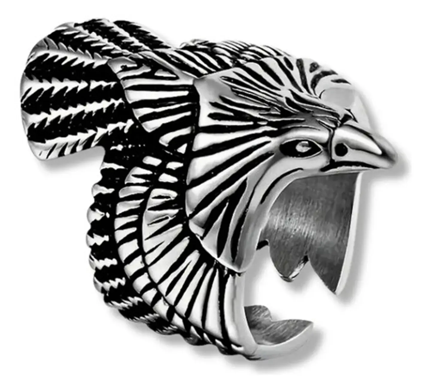 Anillo Color Plata, Color Oro Acero Inoxidable Águila Hombre 1
