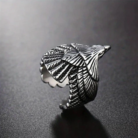 Anillo Color Plata, Color Oro Acero Inoxidable Águila Hombre